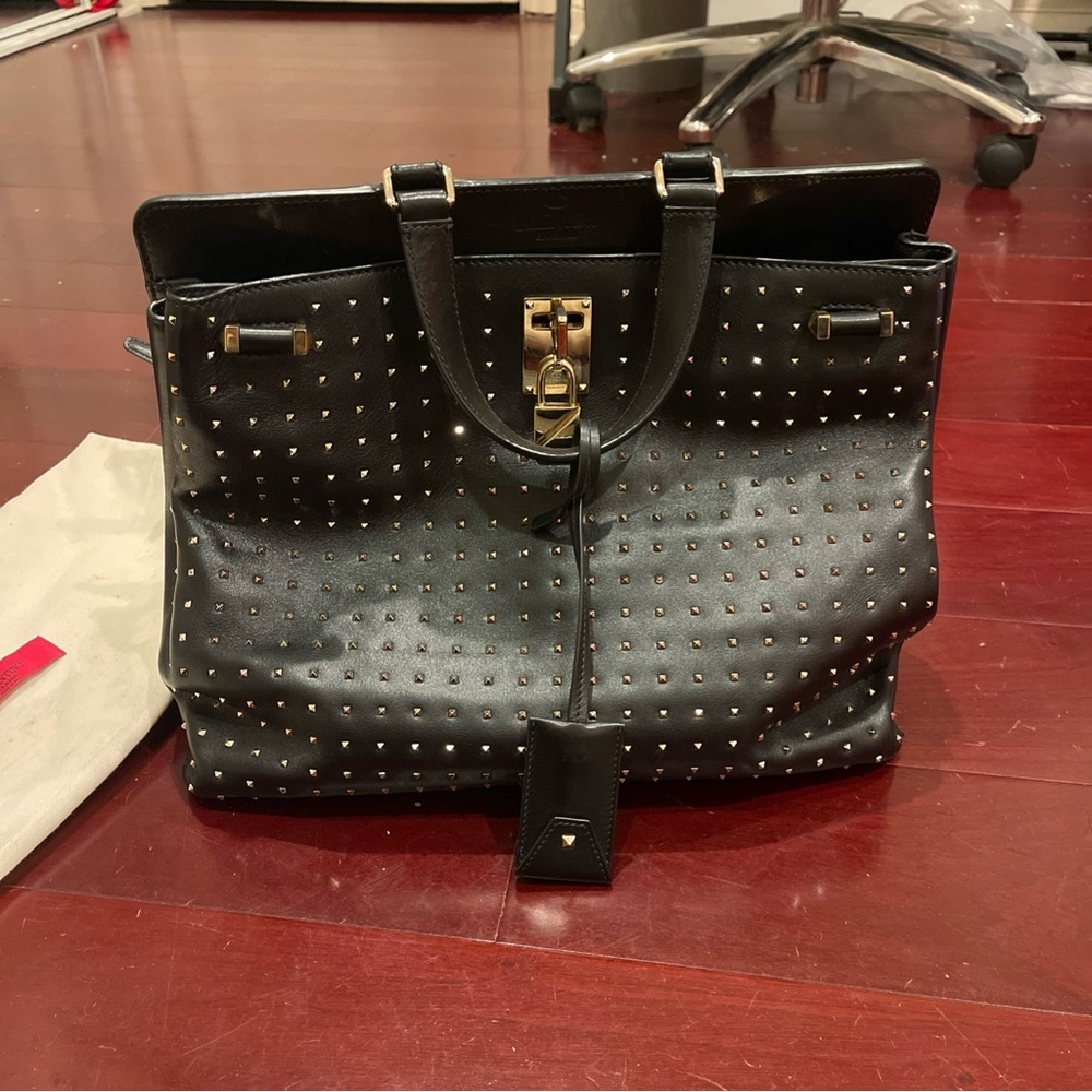 VALENTINO Studded Piper Handle Shoulder Bag $3900